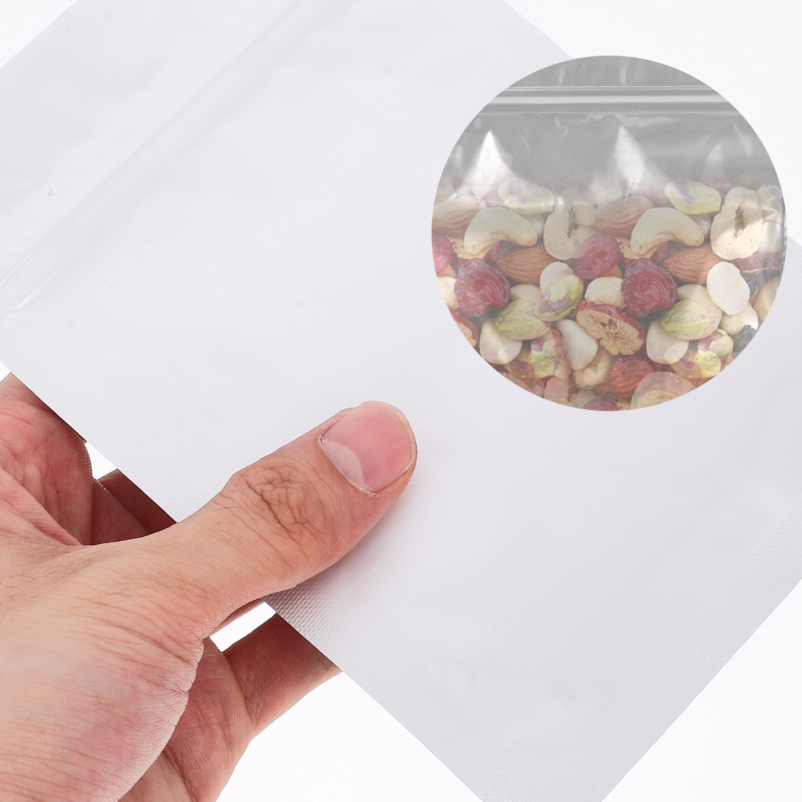 Food Snacks Packaging - 50 قطعة من الأكياس القابلة للإغلاق