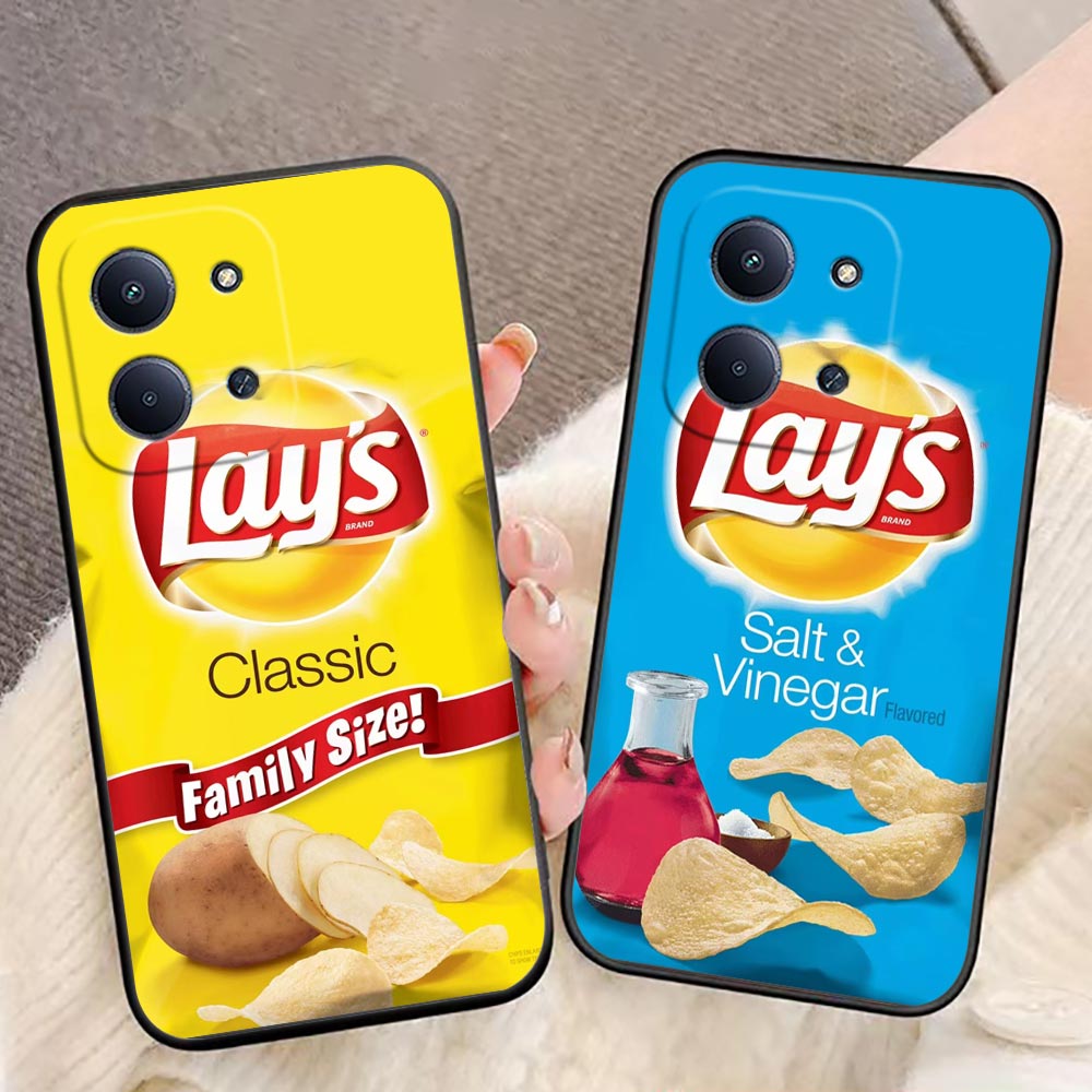Food Snacks Quotes - جراب هاتف بتصميم وجبات خفيفة وبطاطس