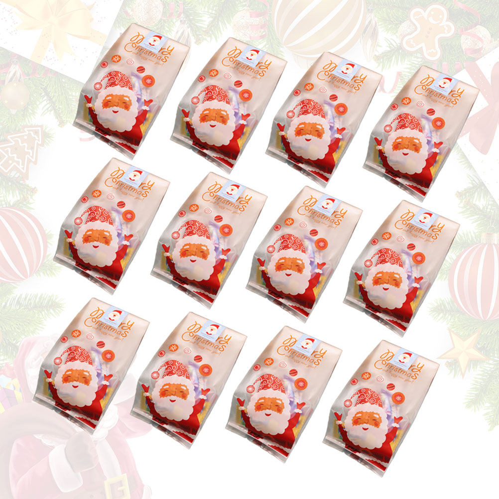Xmas Food Snacks - ٥٠ قطعة من أكياس الكوكيز الشفافة