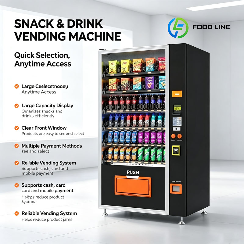 آلة بيع أوتوماتيكية للوجبات ال - مراجعة Food Snacks Business وسعره