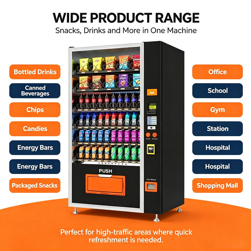 آلة بيع أوتوماتيكية للوجبات ال - مراجعة Food Snacks Business وسعره