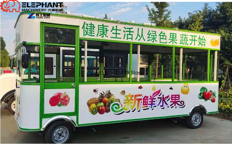 عربة طعام متنقلة مربعة الشكل ل - مراجعة Food Snacks Business وسعره