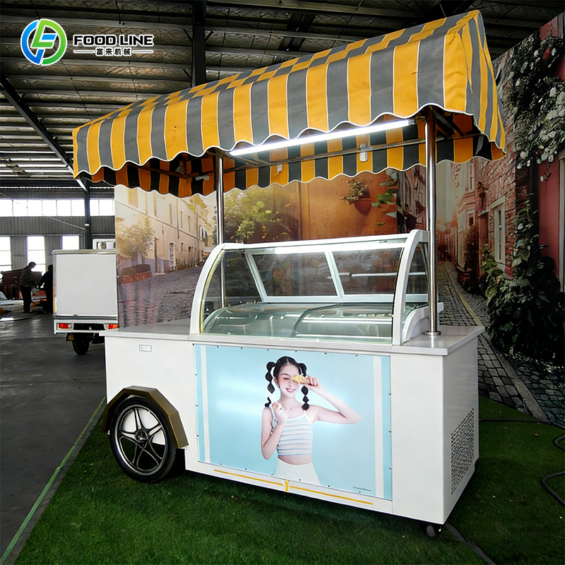 عربة آيس كريم صغيرة متنقلة، عر - مراجعة Food Snacks Business وسعره