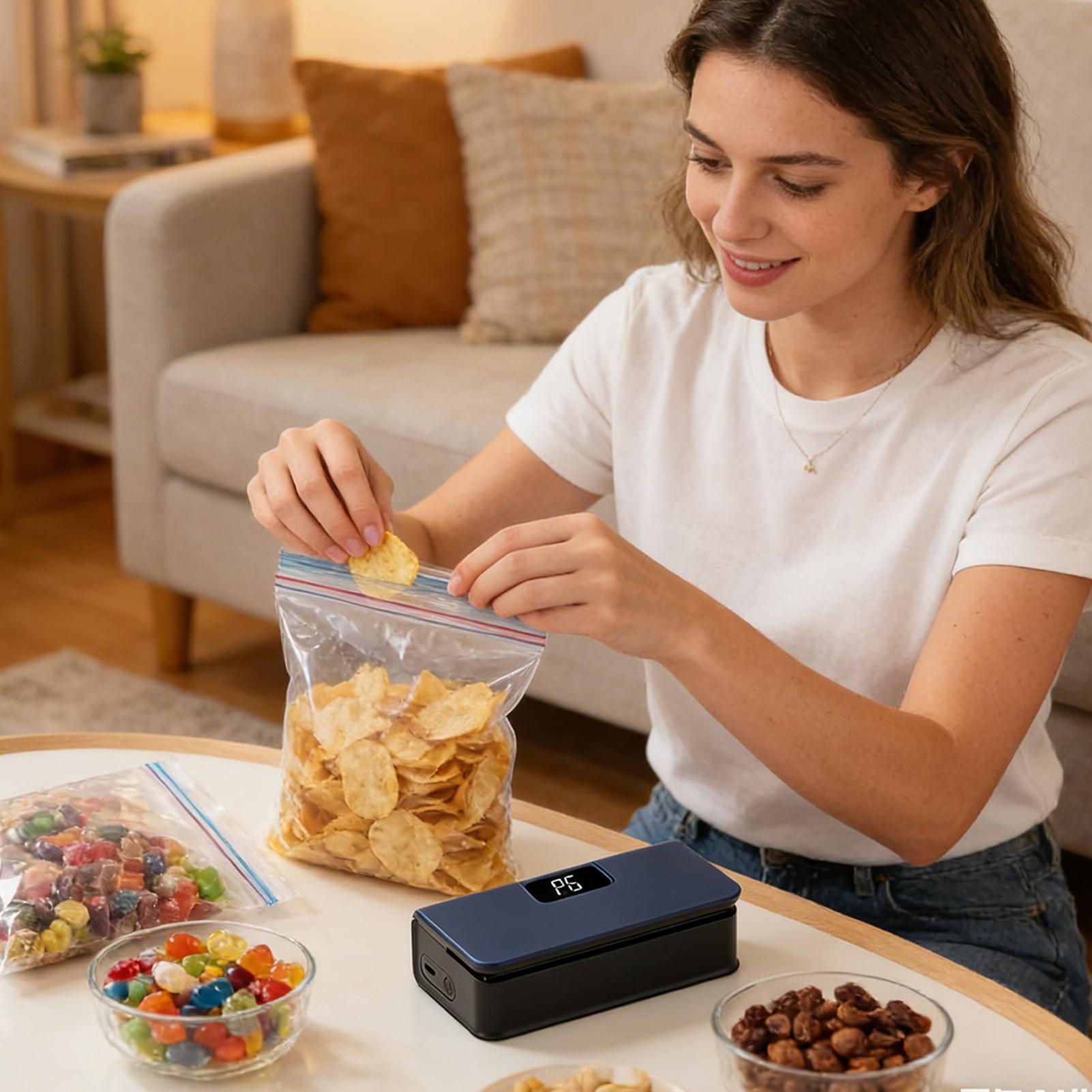آلة إغلاق الأكياس المغناطيسية  - مراجعة Food Snacks Packaging وسعره